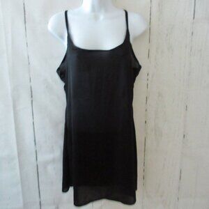 Spanx Slip M Medium Black Sheer Convertible Shapewear Tank Top Nightgown 10044R